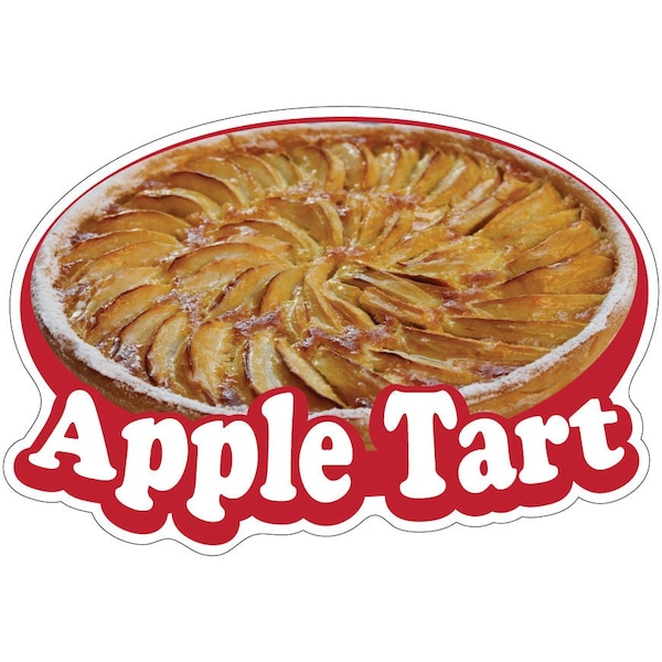 Apple Tart Decal Concession Stand Food Truck Sticker, 16" x 8", D-DC-16 Apple Tart19